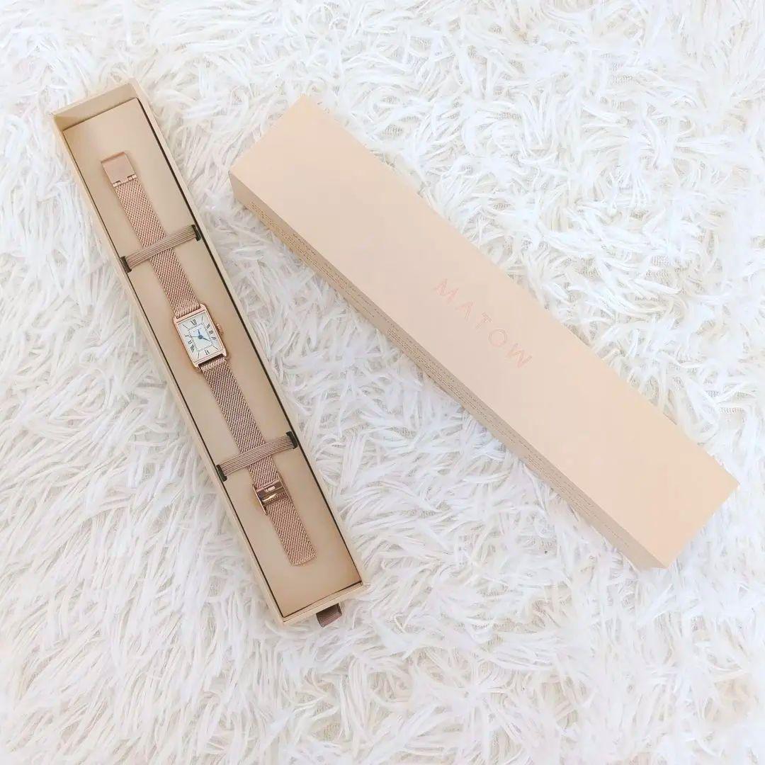 【稼働品】matow 腕時計 ゴールドメッシュ Tsukiシリーズ 朧月 マトウ