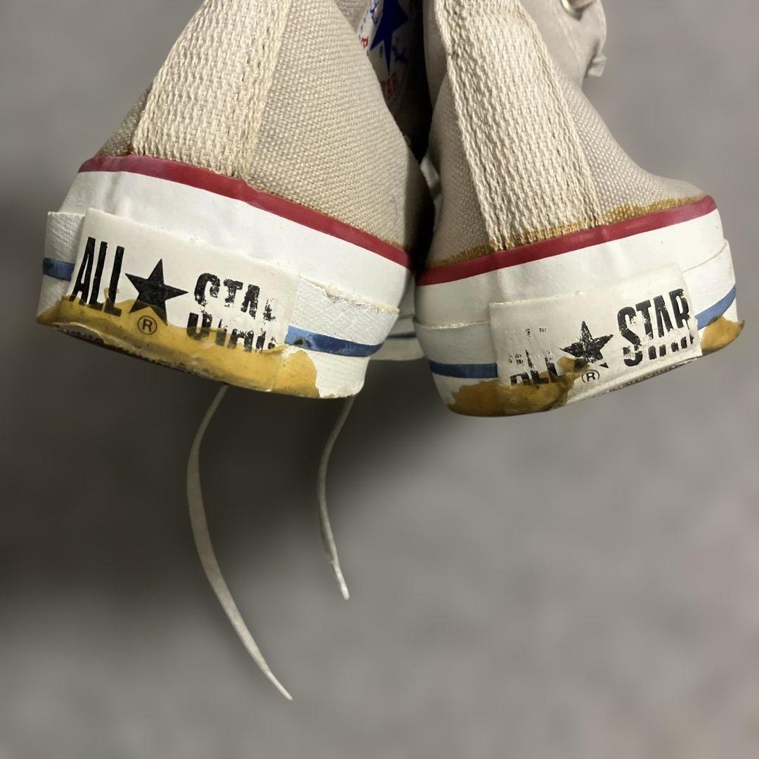 80's USA製 ALL STAR HI グレー コンバース 灰色　銀色