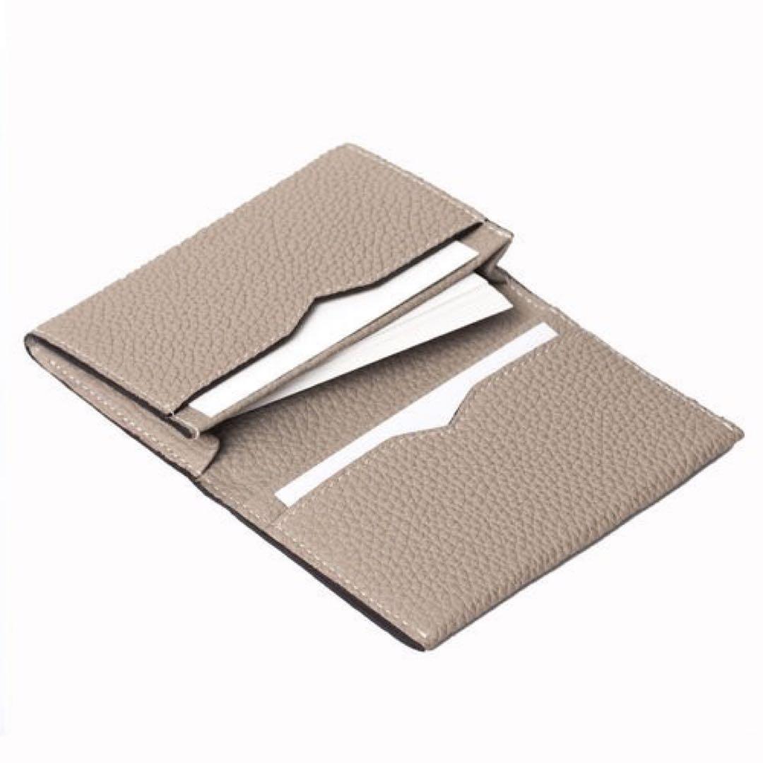 【美品・定価約40%OFF】ボナベンチュラ　名刺入れ　シュリンクレザー