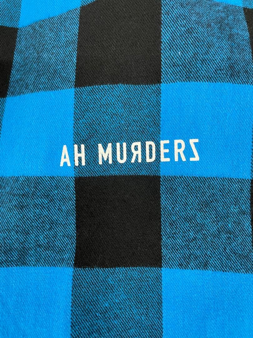 knmen127-0712 AH MURDERZ フードチェックシャツ
