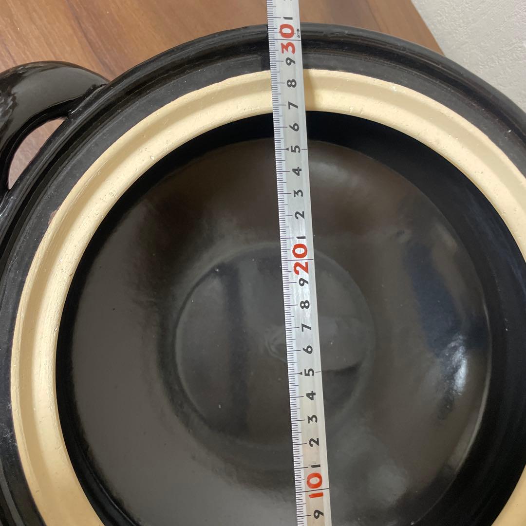 長谷園 ヘルシー蒸し鍋 大 白 黒 直火専用 長谷製陶【3～5人用 】