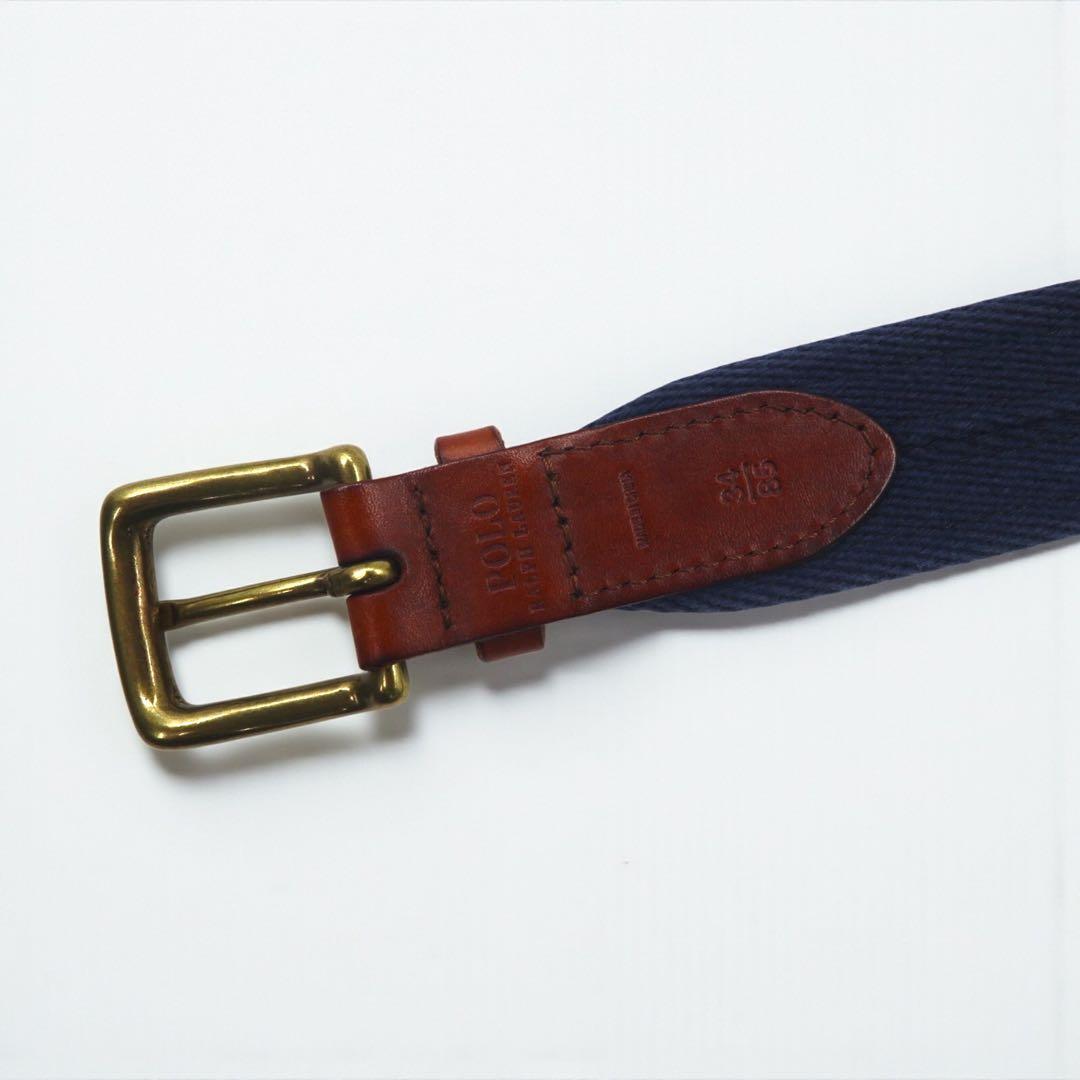 Polo Ralph Lauren ウェブベルト ネイビー コットン キャンバス