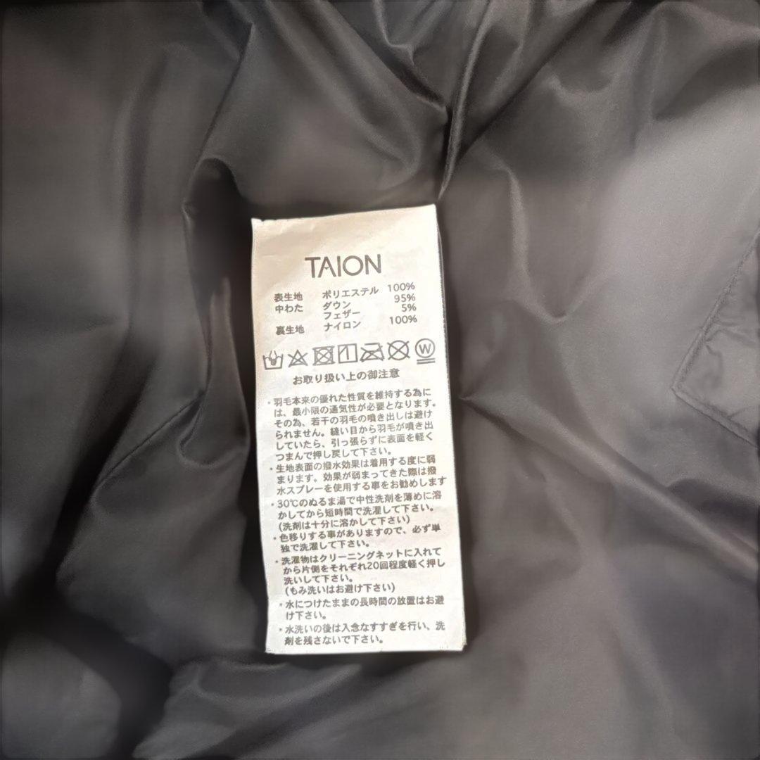 TAION UNFILO コラボ ブラック キルティングダウンジャケット L