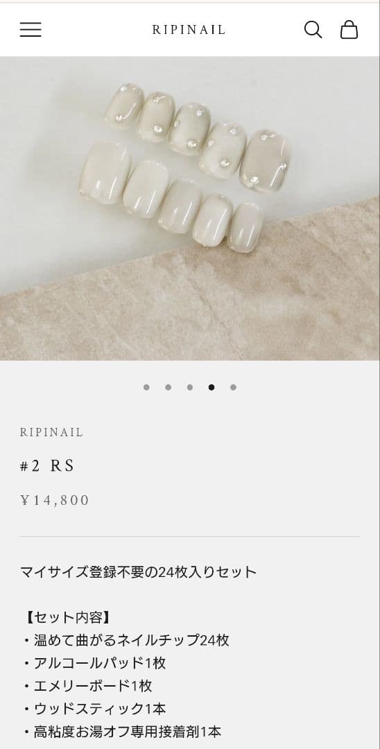 RIPINAIL #2 RS ネイルチップセット 24枚入り