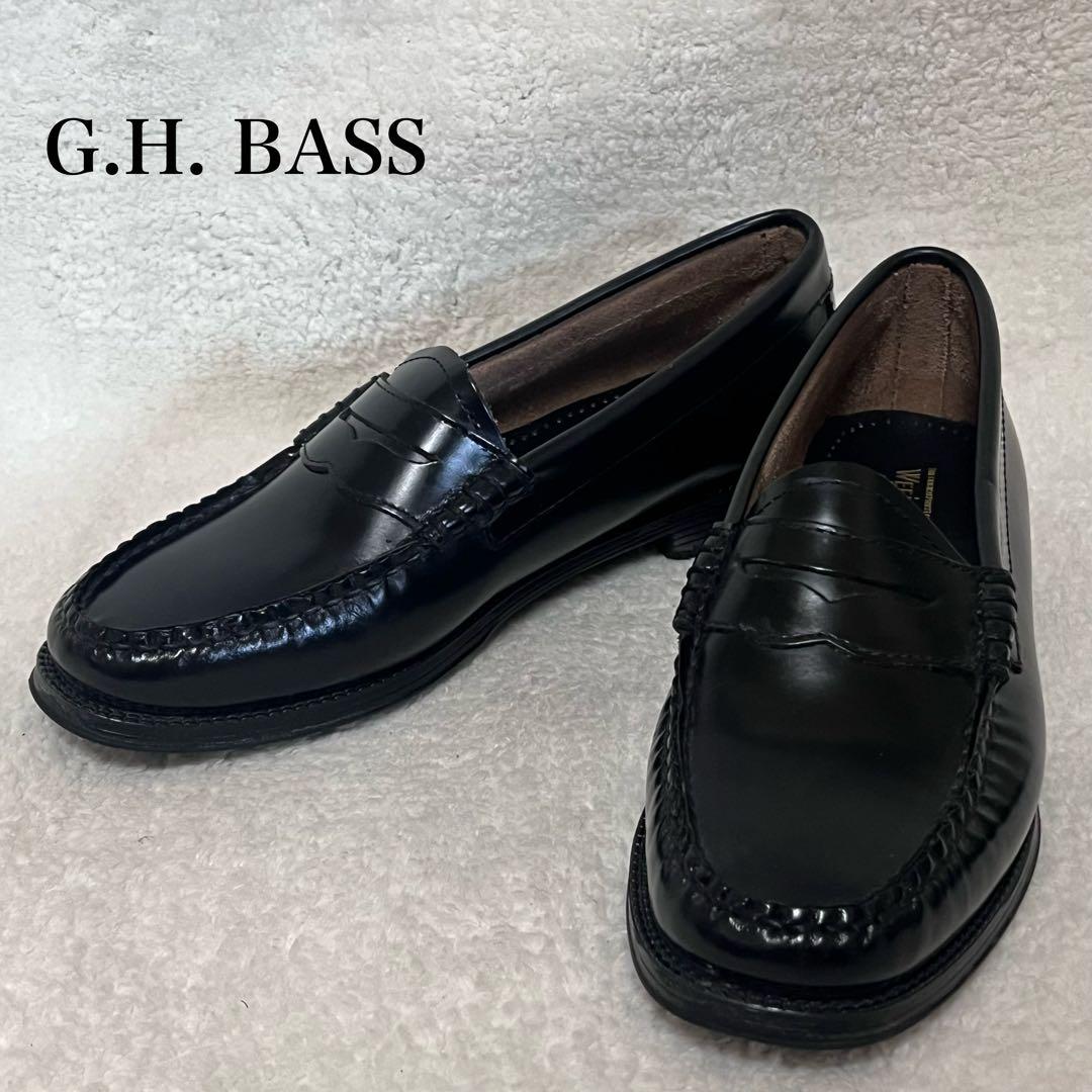 【G.H.BASS】美品 ローファー ブラック レザー
