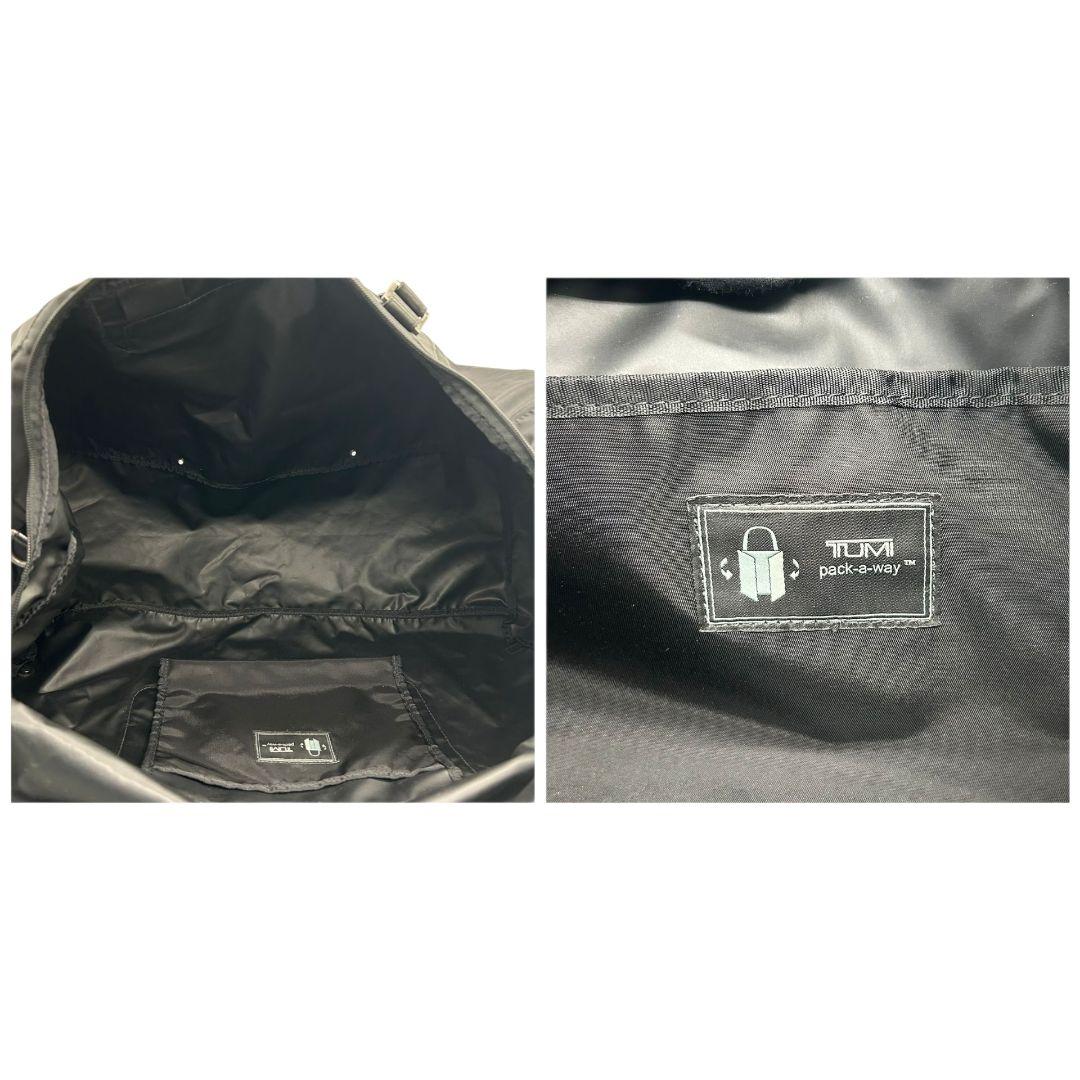 美品　トゥミ　ボストンバッグ　黒　ロゴプレート　2way　A4収納　ナイロン　x