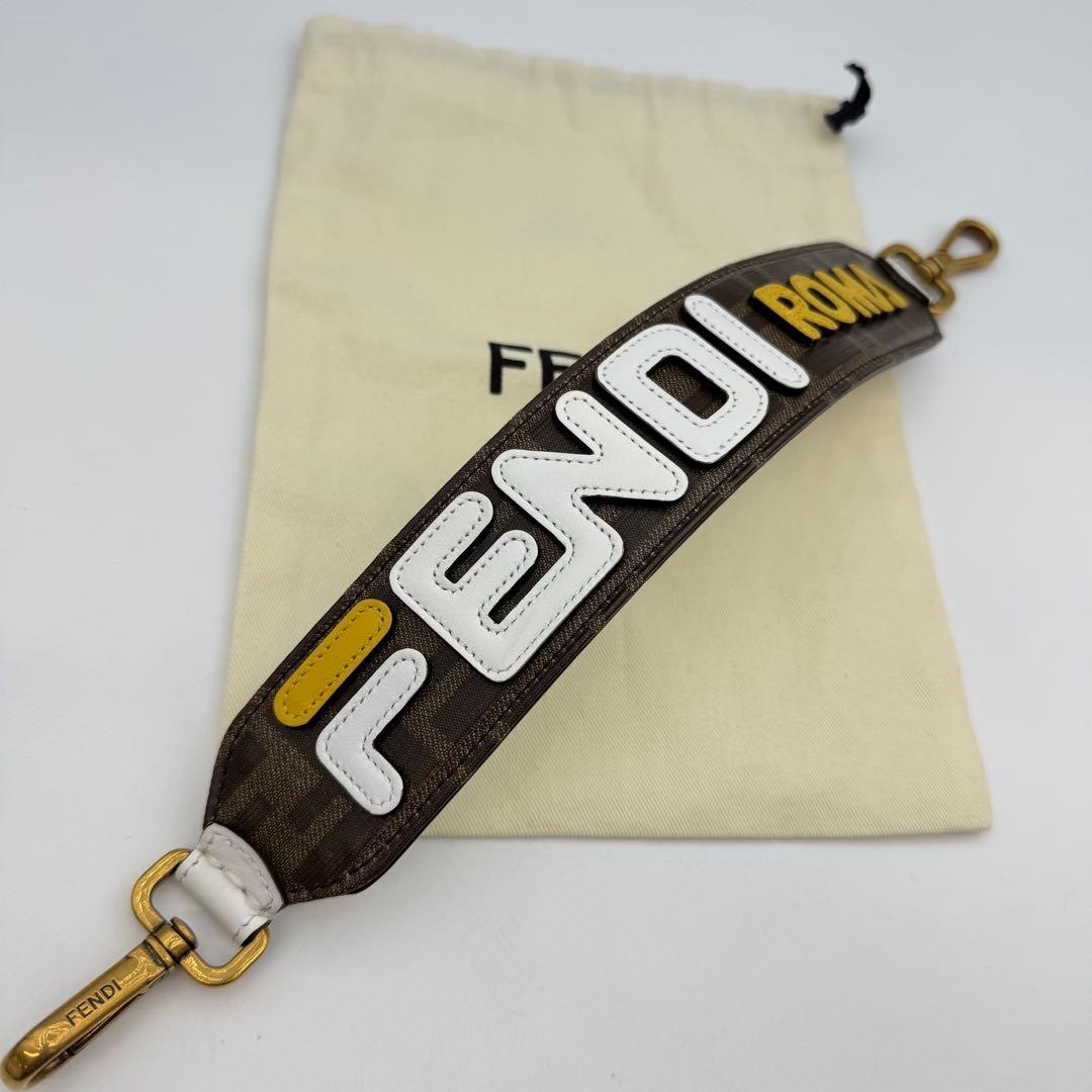 【保管袋付き】FENDI ストラップユー　FILA コラボ　レザー　ハンドル