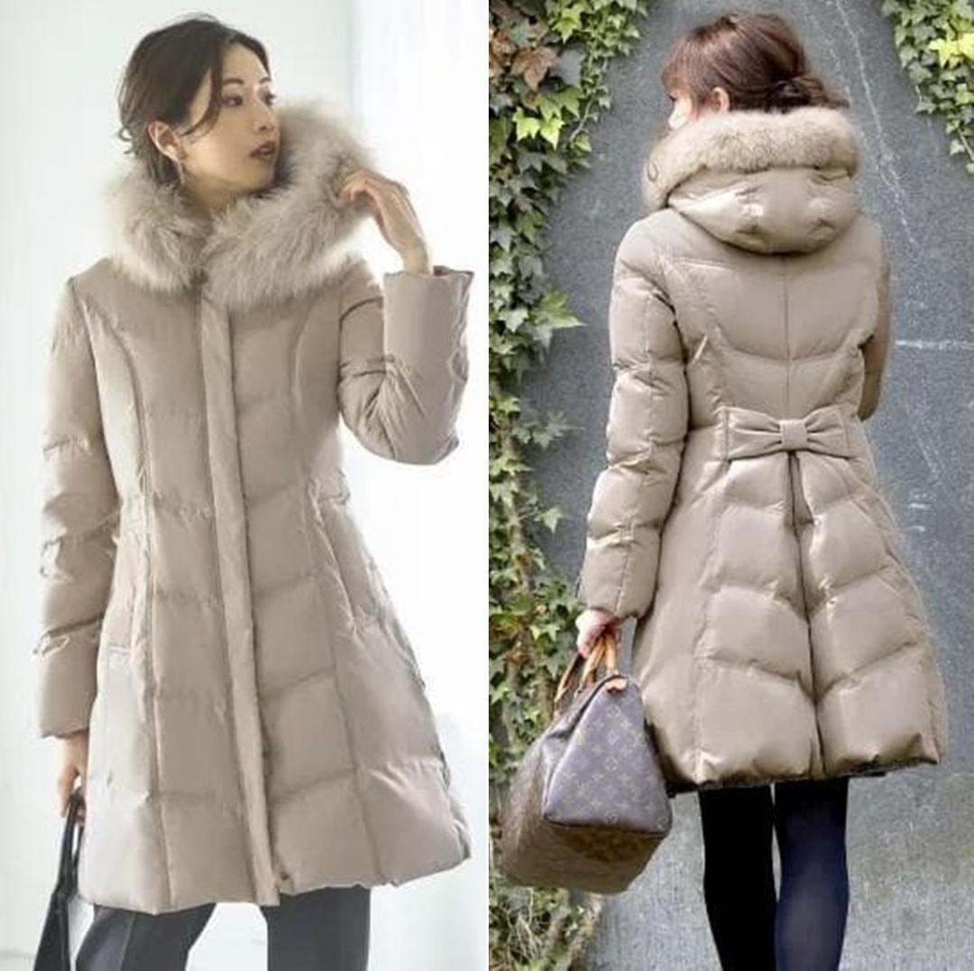 ルイルエブティック フォックスファー　バッスルスタイルダウンコート