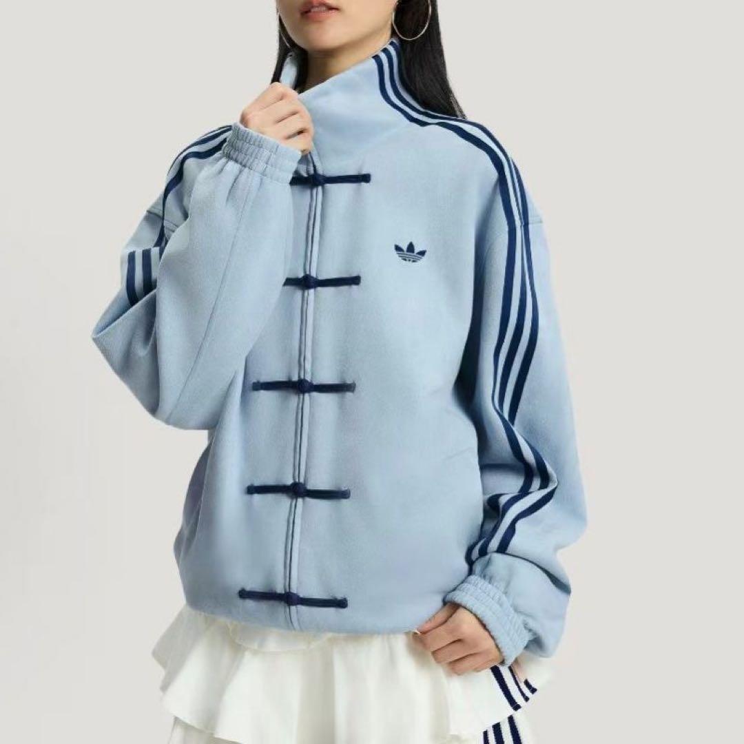 adidasアディダス 中国限定 蛇年トラックジャケット　ライドブルーSサイズ