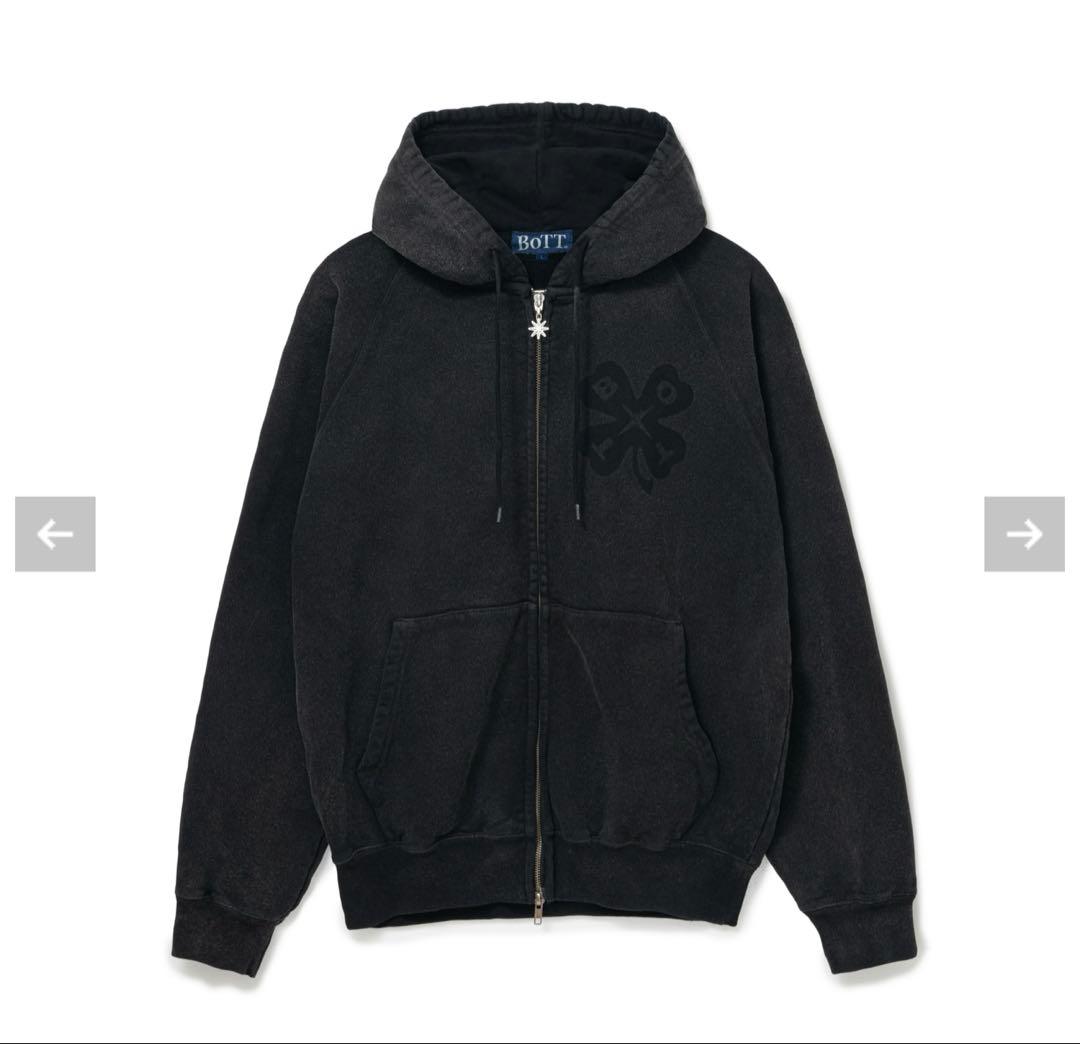 BoTT washed lucky logo zip hoodie Mサイズ