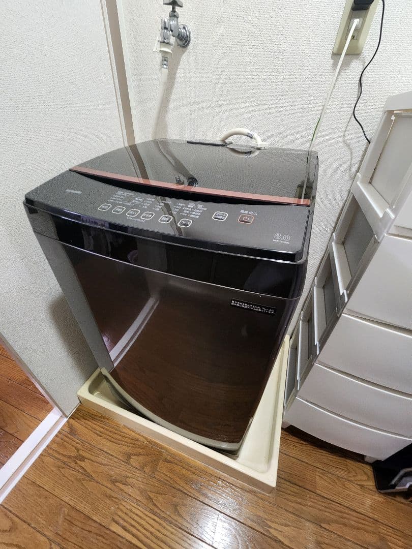 アイリスオーヤマ縦型洗濯機 本体 ブラック