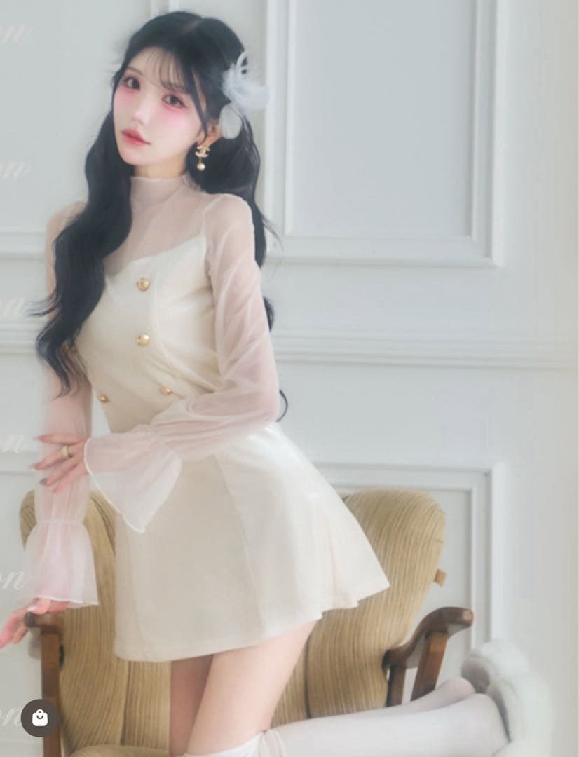 ベリアミミ　エレガントベロアミニワンピース belearmimi 黒