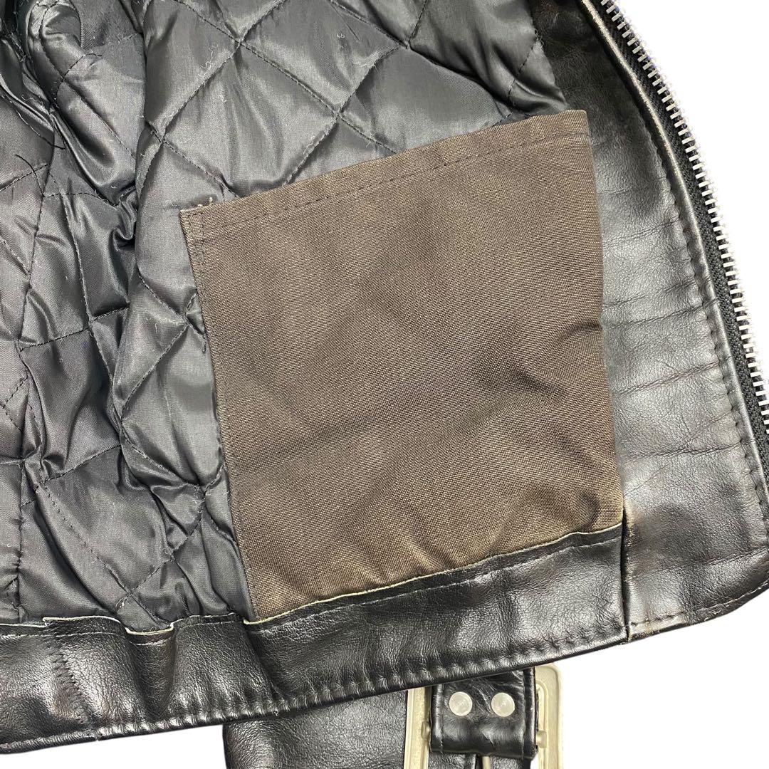 70s Schott 613ワンスター ブラック ダブルライダース 牛タグ 36