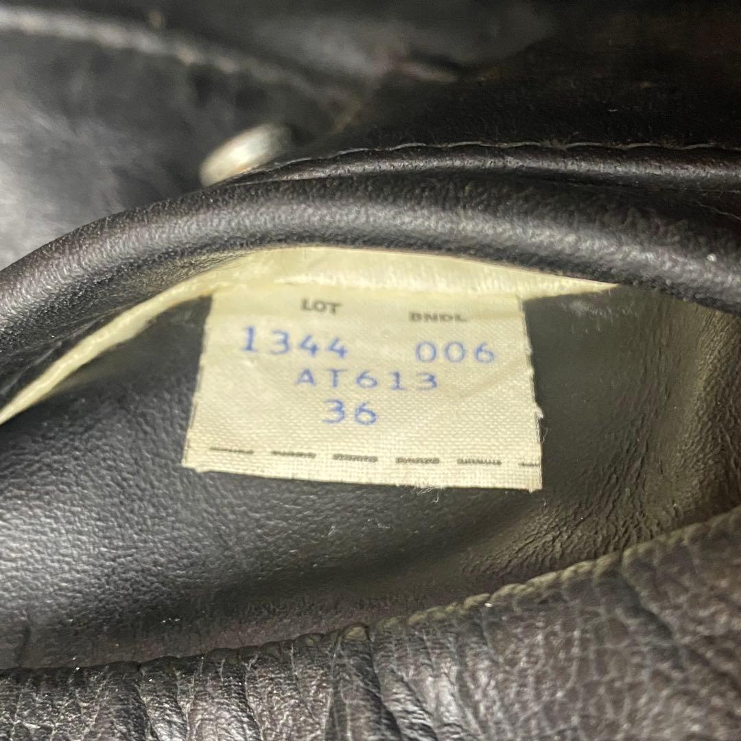 70s Schott 613ワンスター ブラック ダブルライダース 牛タグ 36