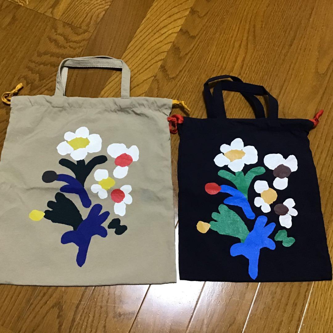 ミナペルホネン　巾着バッグ　marguerite 2個セット