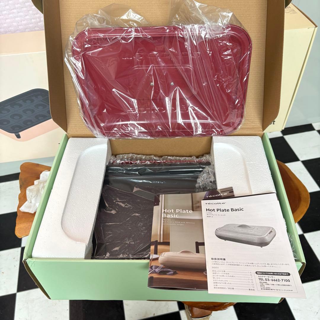 レコルト ホットプレート 特別セット　たこ焼き機　スチーム鍋　フルセット　温野菜