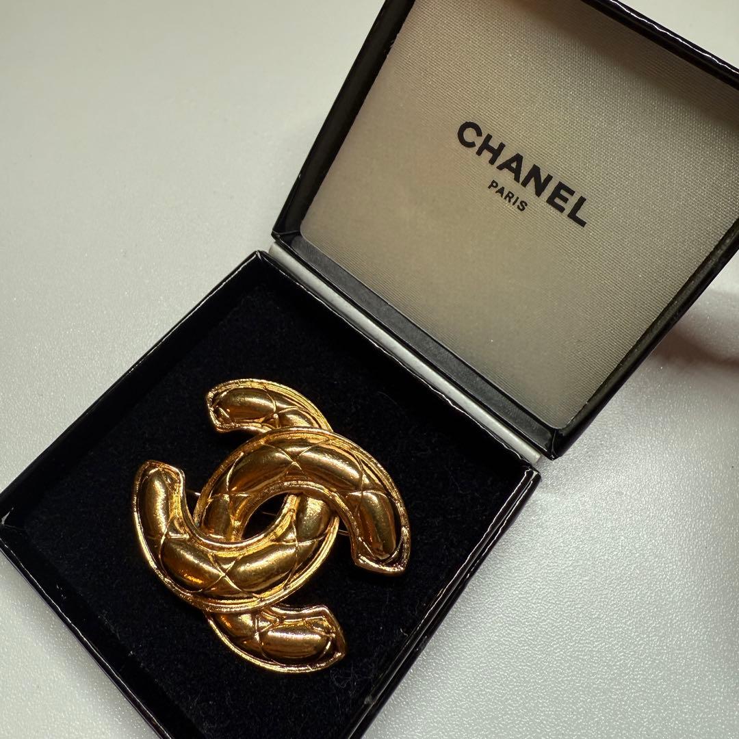 状態良好 CHANEL シャネル ゴールドカラー ココマーク ブローチ