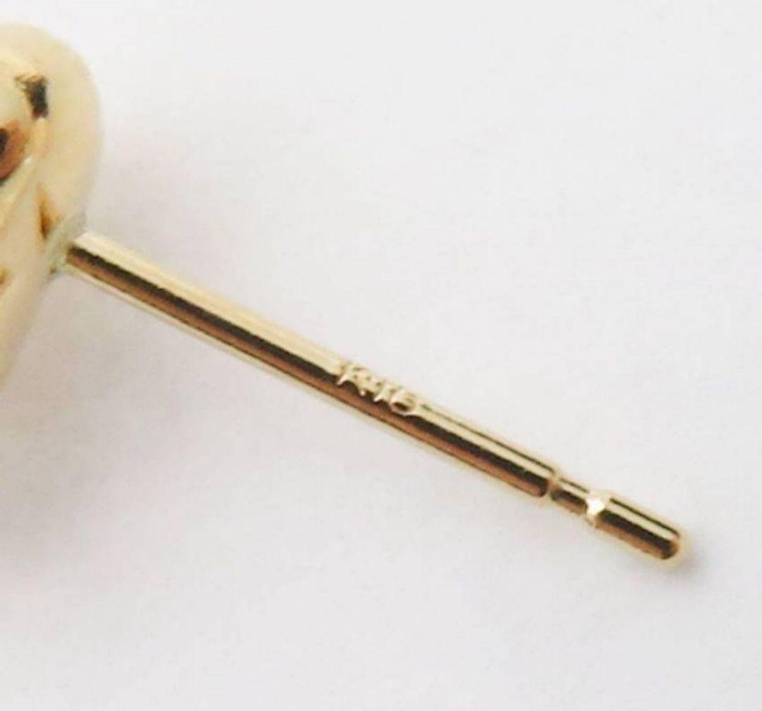 新品　K18YG ビーンズ ピアス 18金 ミニピアス　　プレゼントにも！