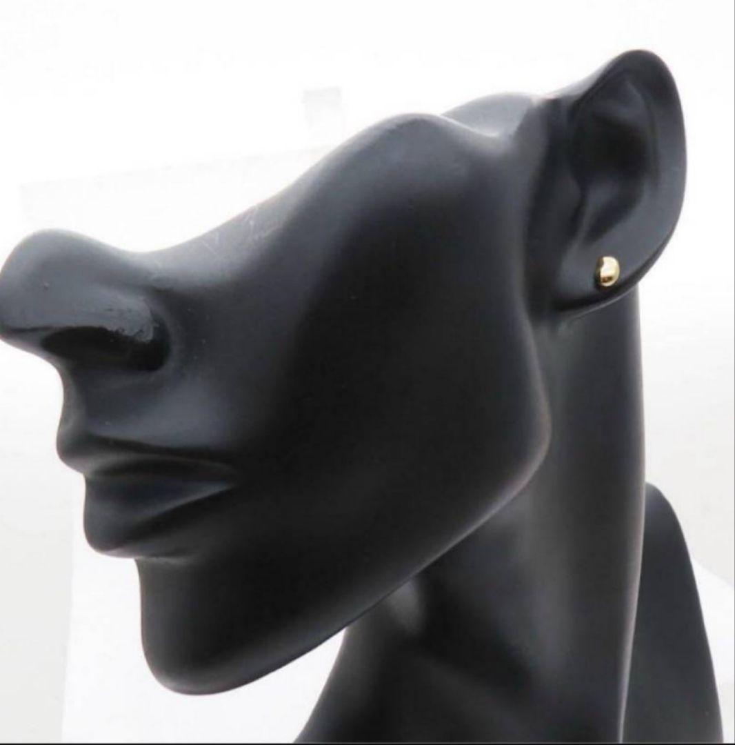 新品　K18YG ビーンズ ピアス 18金 ミニピアス　　プレゼントにも！