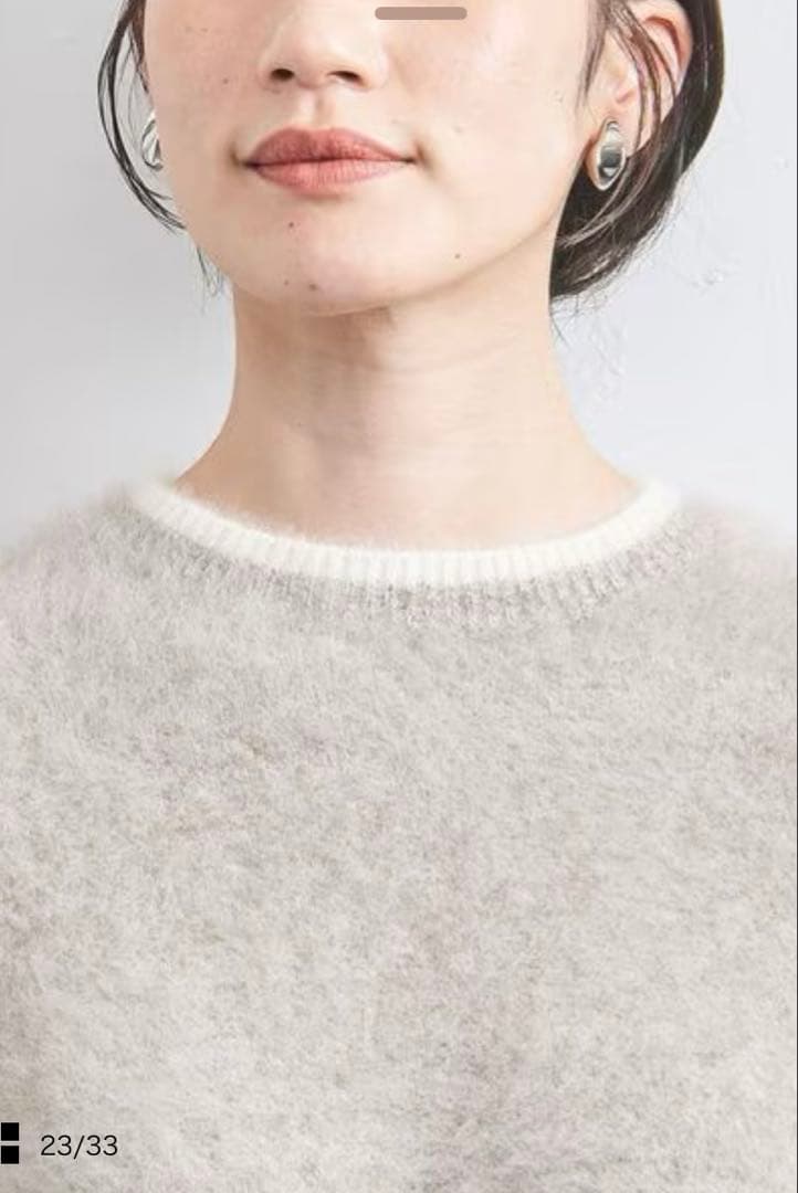 【新品未使用】フォックスカシミヤ　クルーネックニット UNITED ARROWS