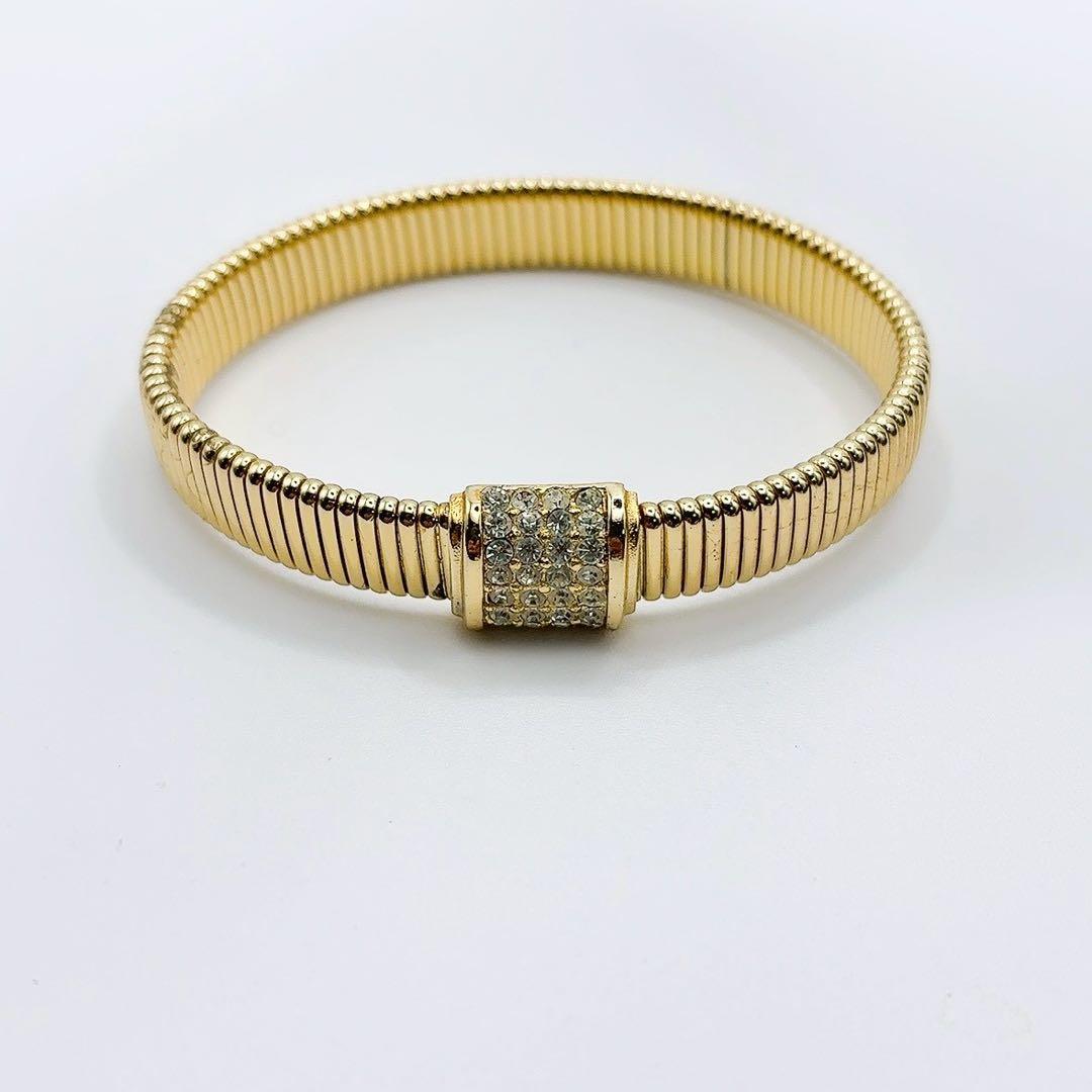 美品✨ディオール DIOR ブレスレット スネークチェーン ラインストーン