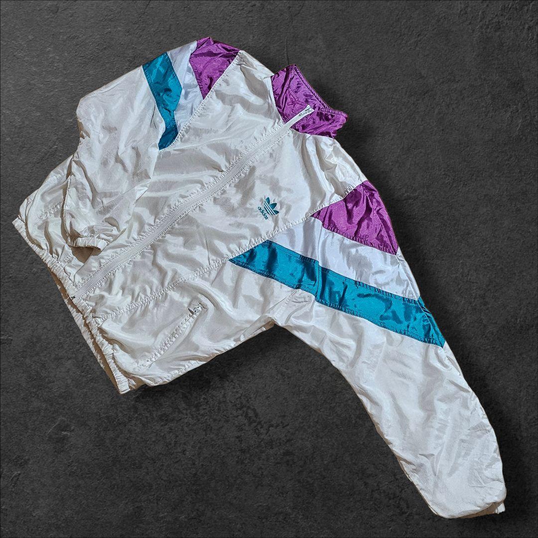 80s old adidas オールドアディダス ナイロンジャケットトレフォイル