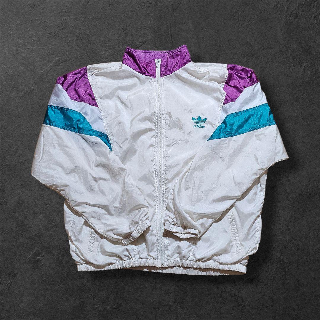 80s old adidas オールドアディダス ナイロンジャケットトレフォイル