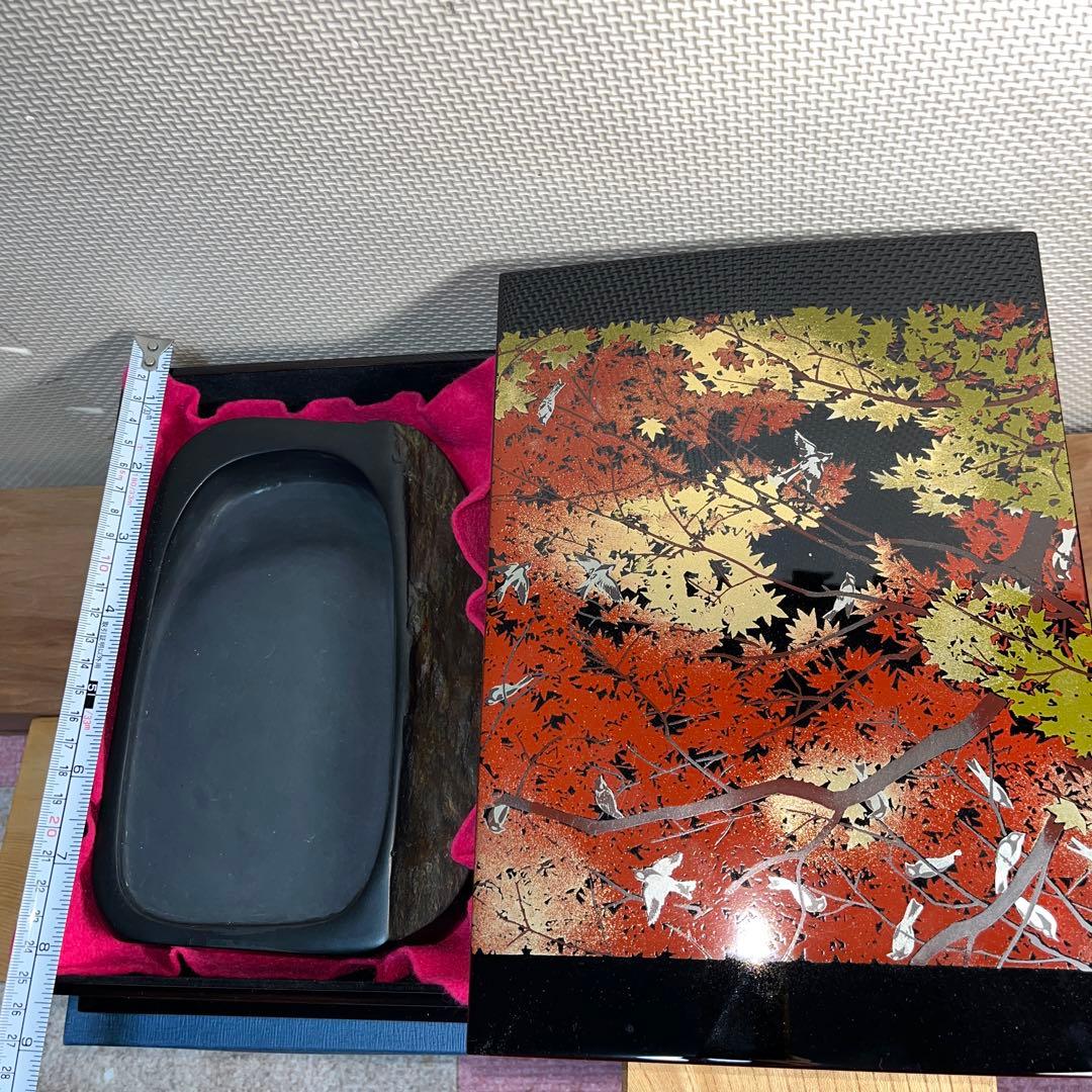 ⭕️土佐硯　大型な天然硯　三原硯製作所　21cm 2.6kg 飾って良し　美品