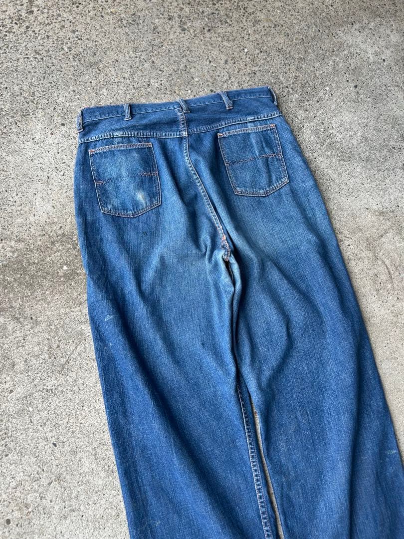 60s デニム ランチパンツ デニムパンツ ヴィンテージ 古着