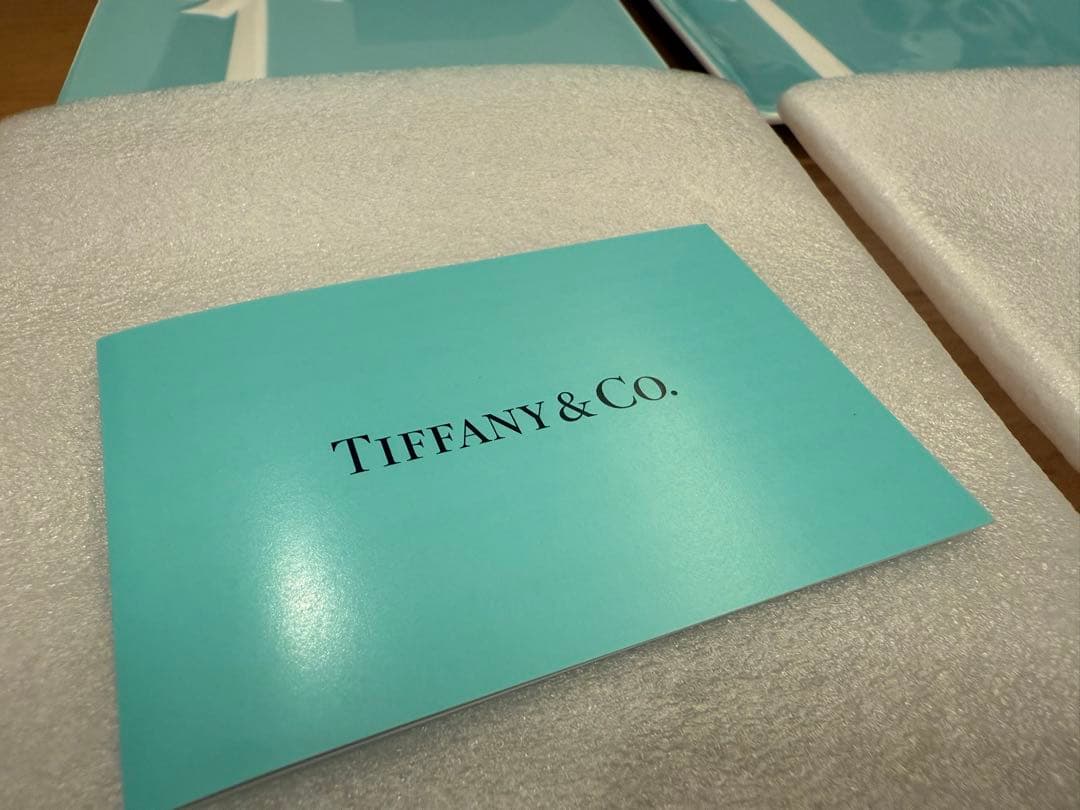 【美品】Tiffany ブルーボウデザートプレート 2枚　ティファニーブルー