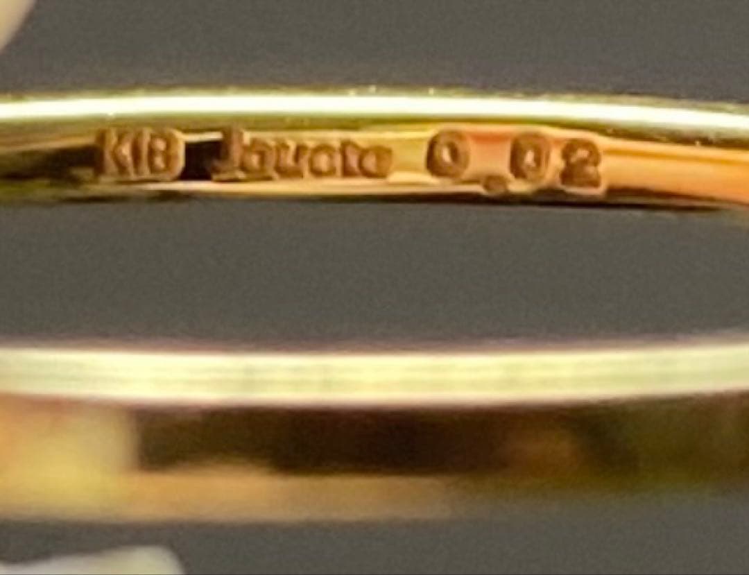 【美品】Jouete ダイヤモンドリング K18 ゴールド 約13号 箱付き