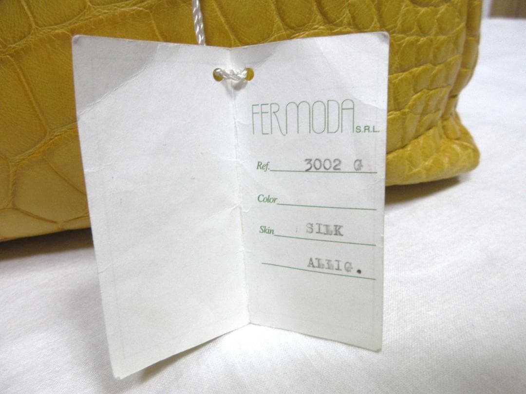 FERMODA　クロコダイル レザー　イタリア製　 ボストンバッグ　未使用品