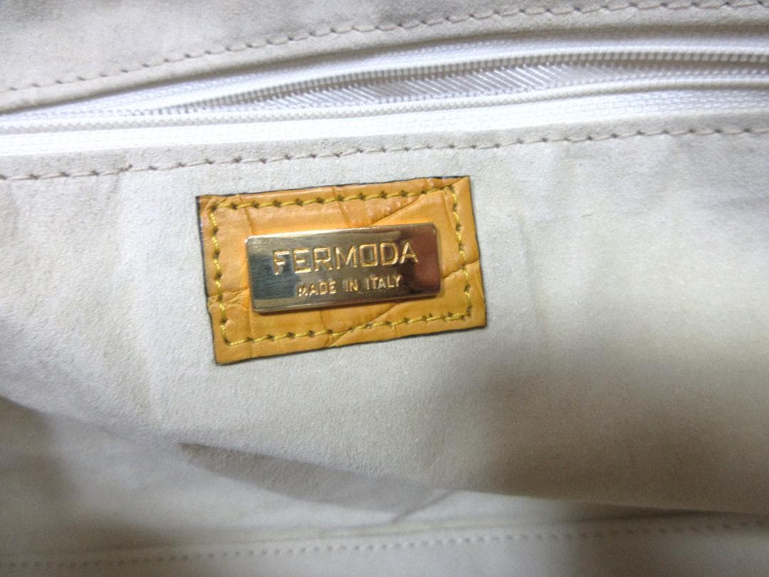 FERMODA　クロコダイル レザー　イタリア製　 ボストンバッグ　未使用品
