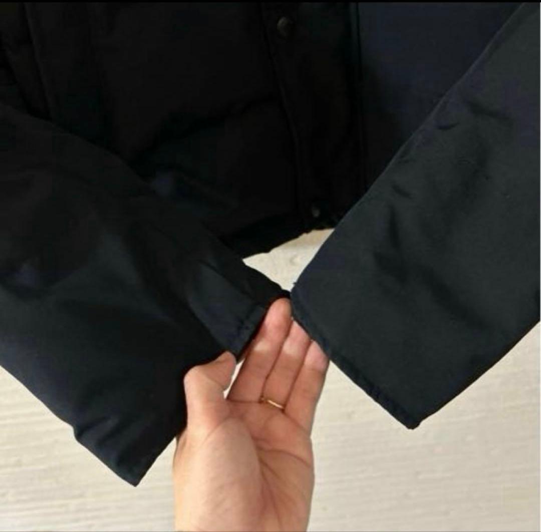 ダントン★ファー付きダウンジャケット　ネイビー　サイズM ナイロンタッサーkm