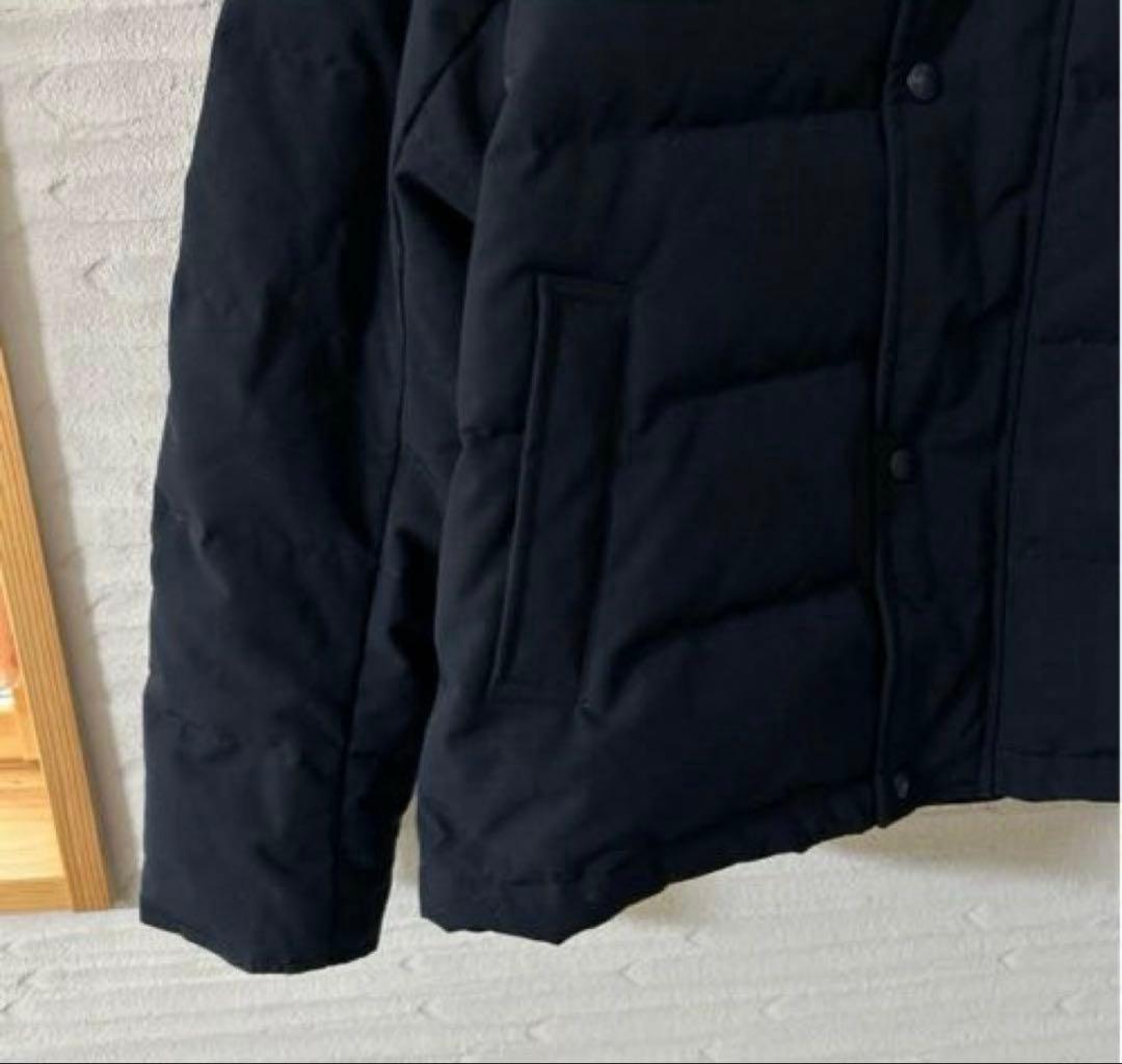 ダントン★ファー付きダウンジャケット　ネイビー　サイズM ナイロンタッサーkm