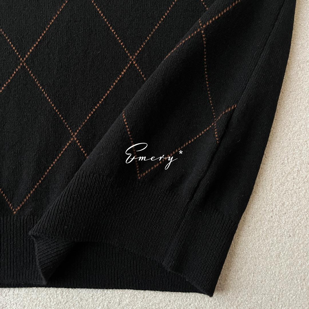 マーガレットハウエル 2024 アーガイル ニット ベスト LOOK掲載3.8万