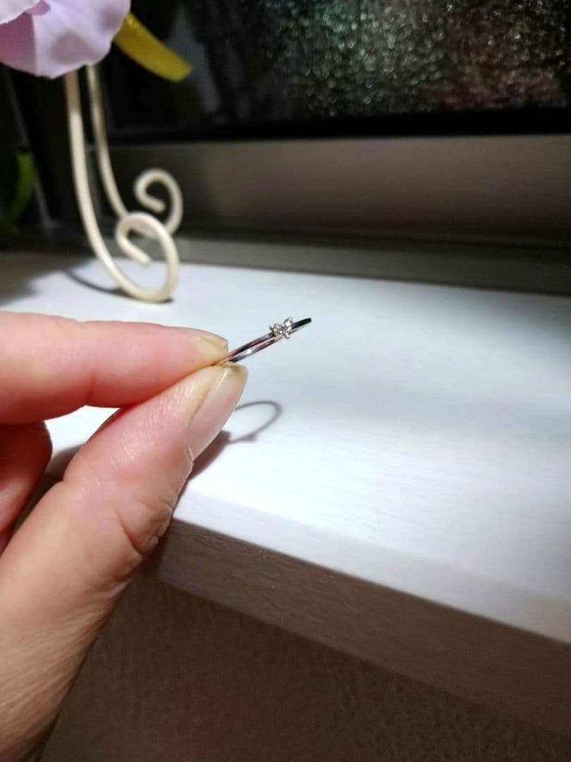 ｋ１０　ハートダイヤモンドリング 9,8号