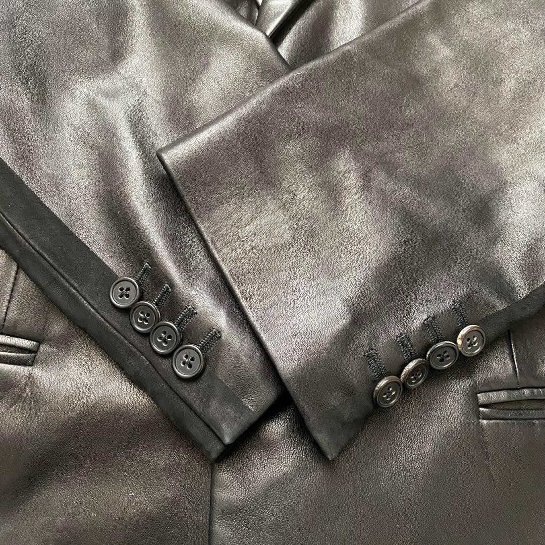 【極美品】 エルメス レザージャケット ラムレザー サイズ52 ブラックタグ有り