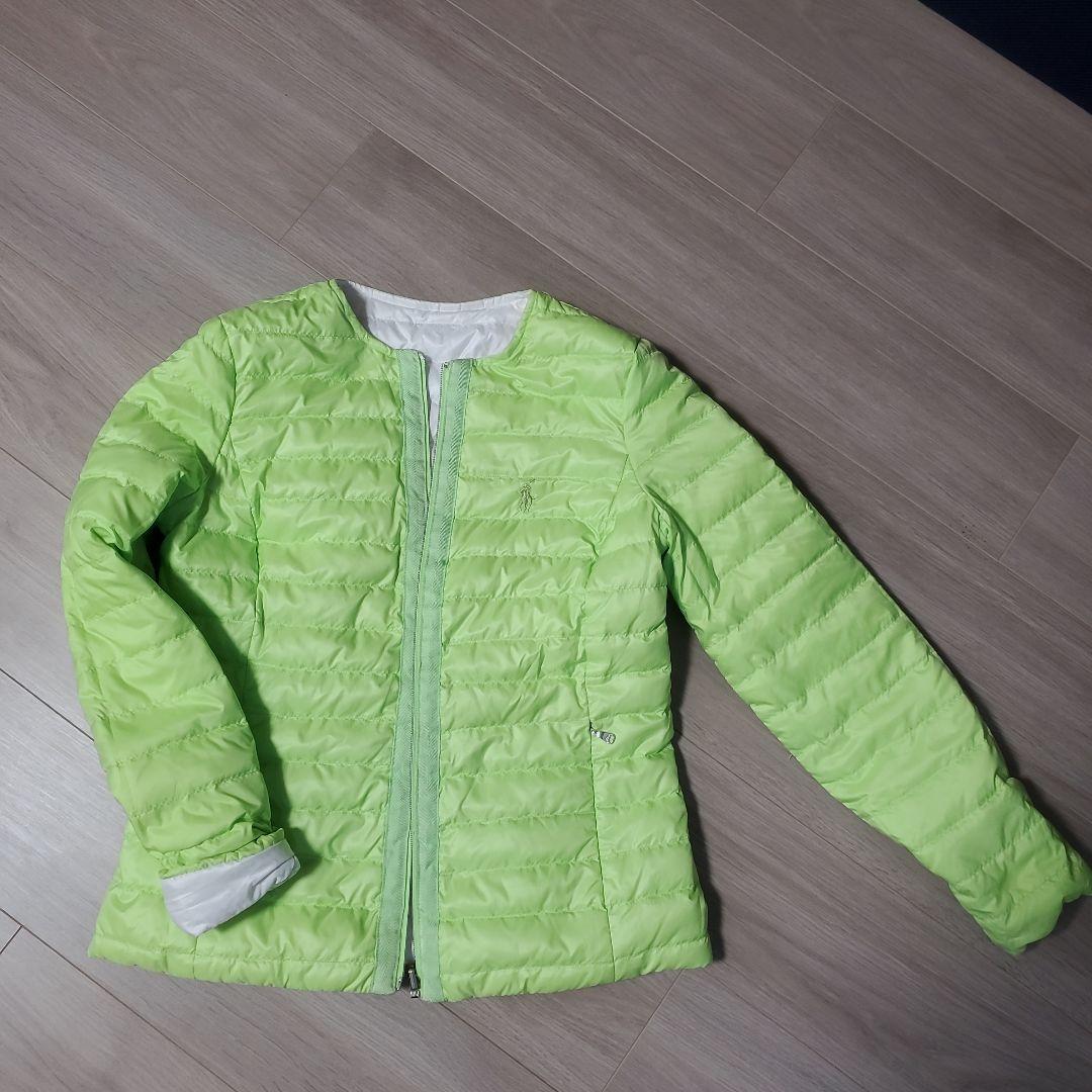 ななこです。 RALPH LAURENダウンジャケット ホワイト/グリーン