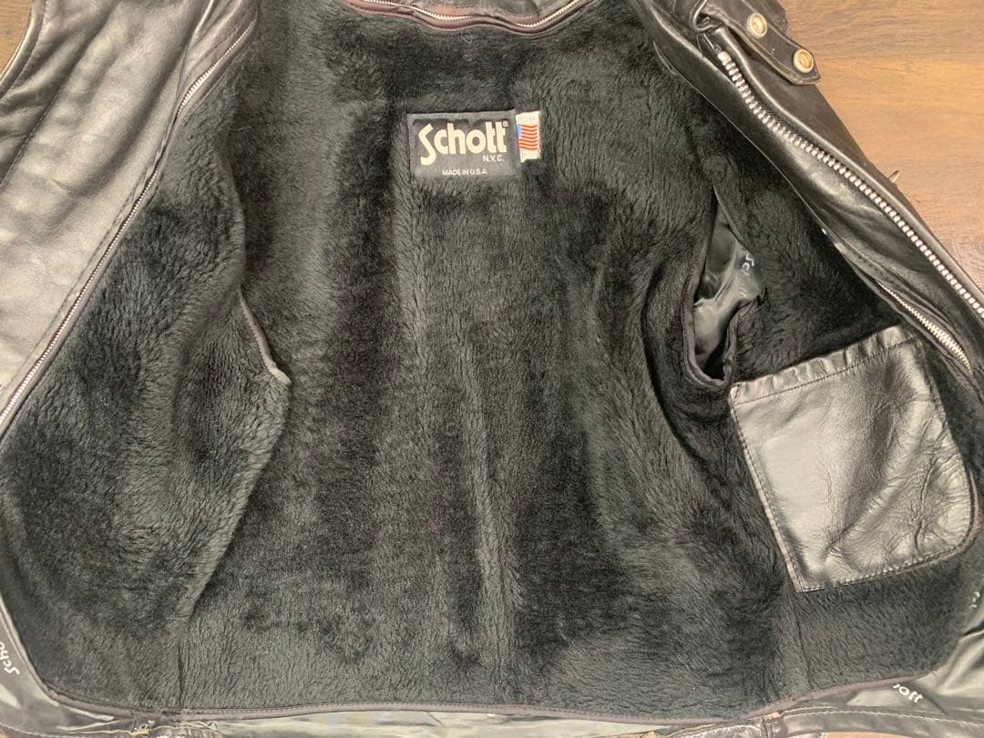 D*)様 USA製 Schott 641 ボア ライナー付 レザージャケット