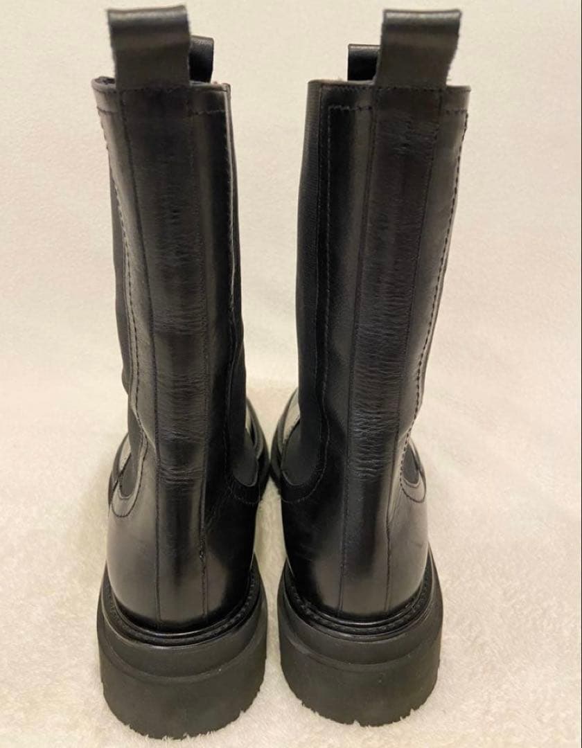 PASCUCCI ブラック サイドゴアブーツ 36