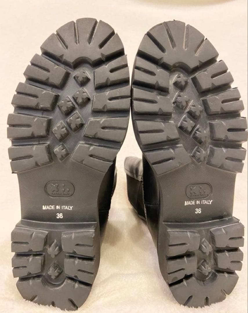 PASCUCCI ブラック サイドゴアブーツ 36