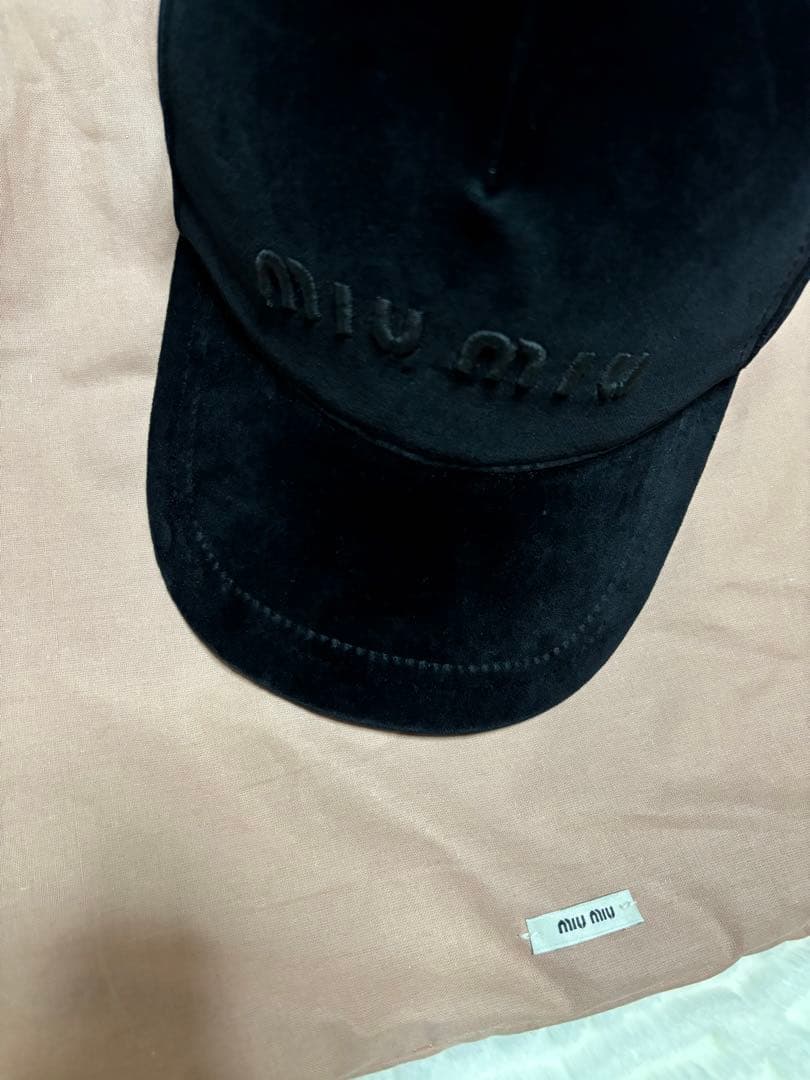 miumiu ミュウミュウ ドリルベースボールキャップ S