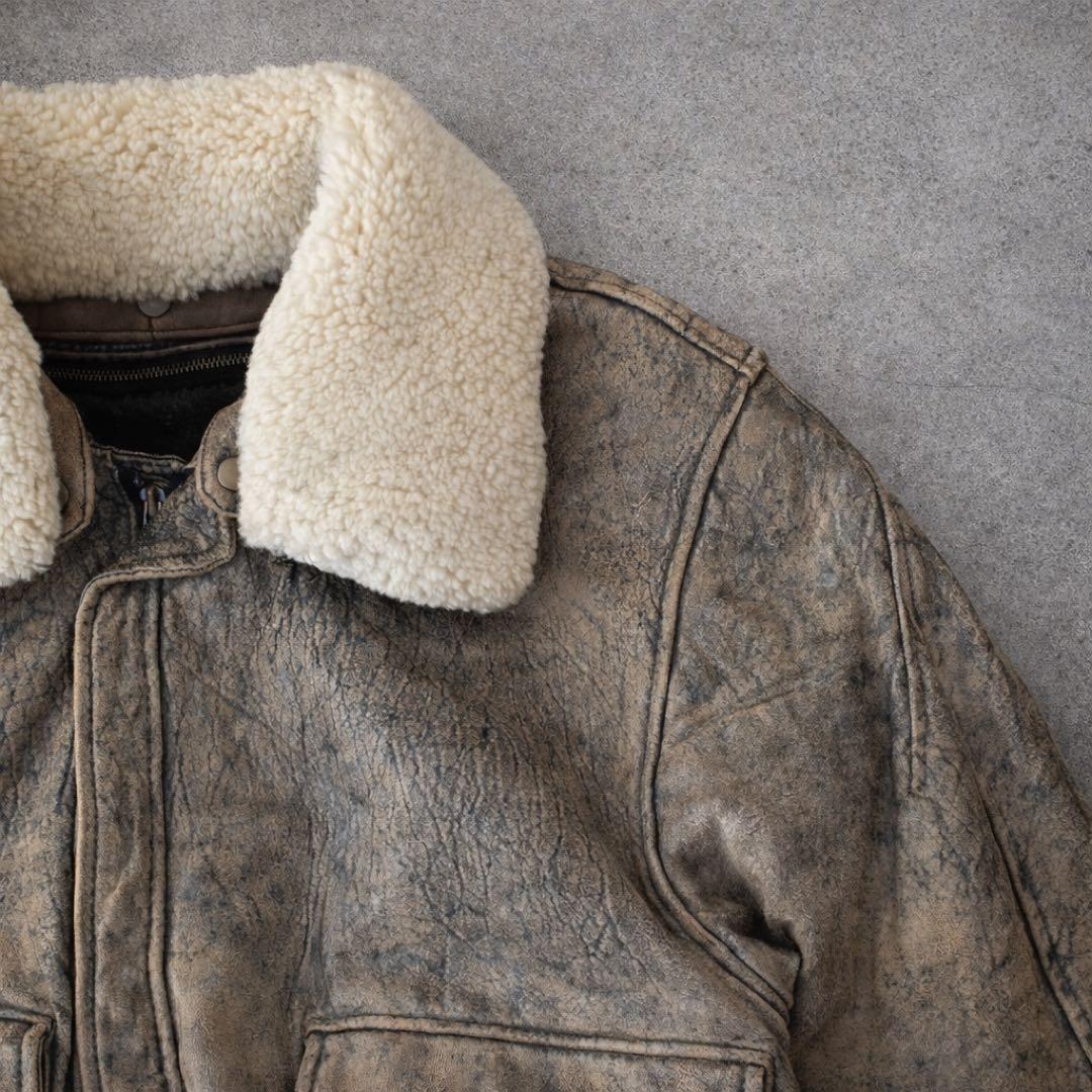 90s vintage leather jacket g1 a2 ラム革
