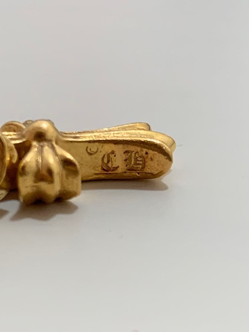 y*u様 クロムハーツ　22kダイヤベビーファットクロス　ネックレストップ