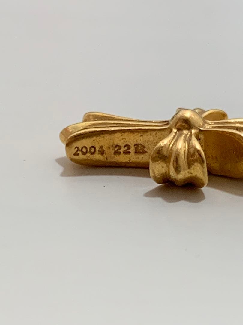 y*u様 クロムハーツ　22kダイヤベビーファットクロス　ネックレストップ