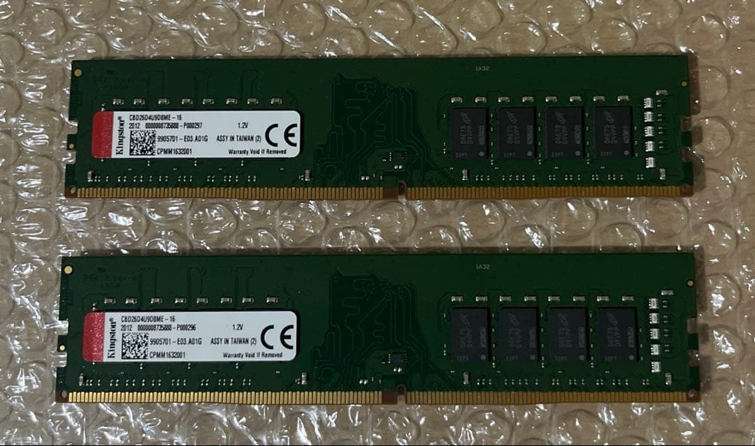 Kingston DDR4 メモリ 16GB x2 計32GB