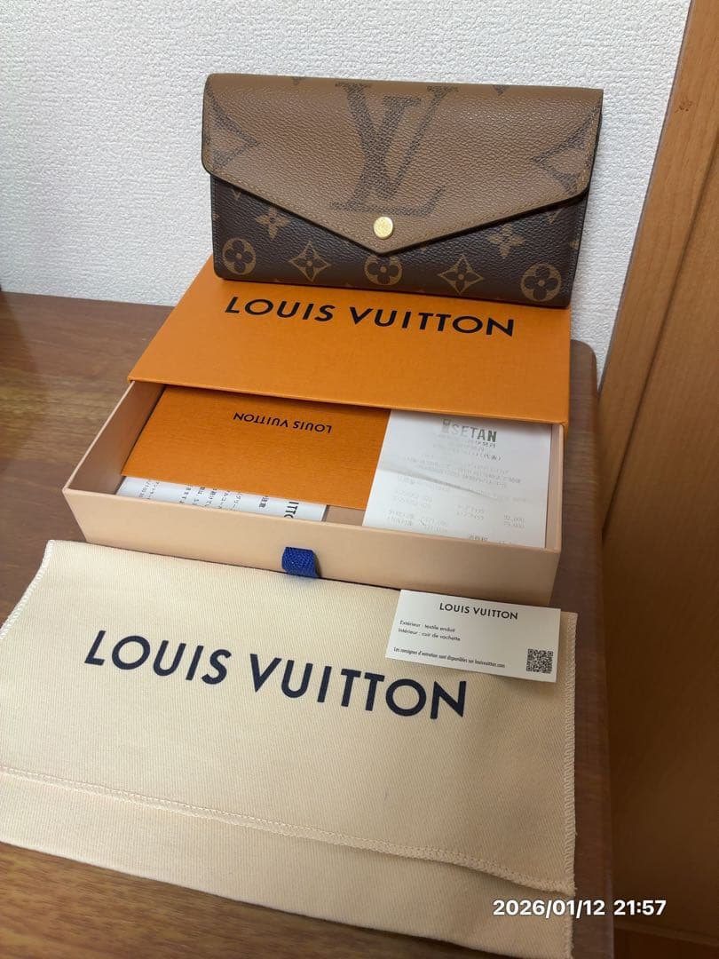 ルイヴィトン　ポルトフォイユサラ　ジャイアント　リバース　長財布　極美品　メンズ