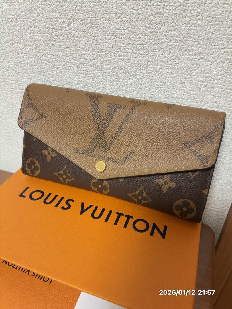 ルイヴィトン　ポルトフォイユサラ　ジャイアント　リバース　長財布　極美品　メンズ