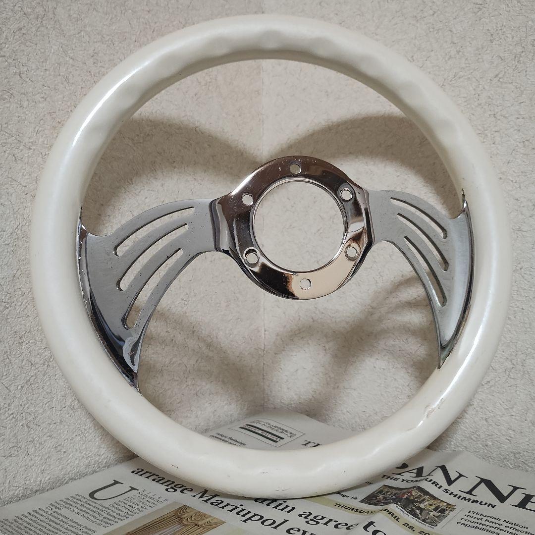 【ビレット ステアリング ハンドル】ホワイト
